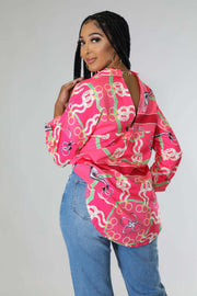 Long Sleeve Print Shirt GCYF 9333