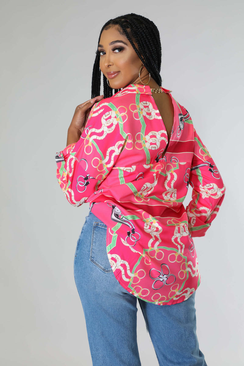 Long Sleeve Print Shirt GCYF 9333