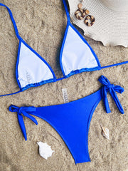 Sexy Bandage Solid Color Bikinis Set CASF 6600