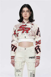 Fashion Short Long Sleeve Single Breasted Baseball Coat GFCF 1295