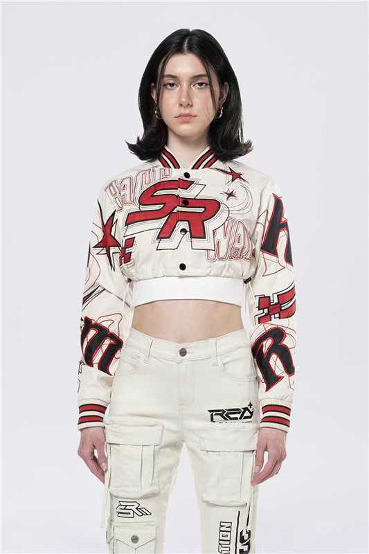 Fashion Short Long Sleeve Single Breasted Baseball Coat GFCF 1295
