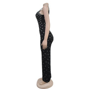 Hot Diamond U Neck Sleeveless Bodycon Dress BY 7117