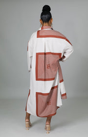 Casual Color Block Long Shirt XHXF 946