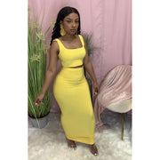 Solid Tank Top And Long Skirt 2 Piece Sets SFY MM011