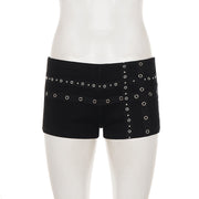 Punk Style Metal Studded Low Rise Shorts GPKJ MR49472
