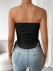 Solid Color Drawstring Wrap Chest Vest GYSQ CVEA2480