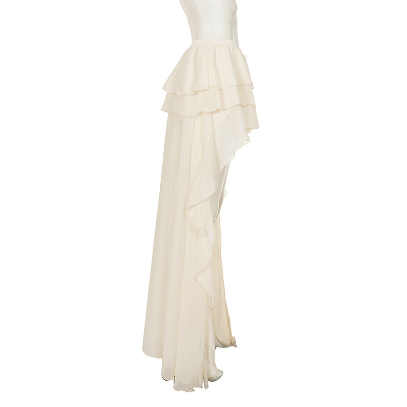 Irregular Ruffles Long Skirt GPKJ MR49151