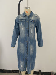 Retro Denim Long Jacket GKNF TSC 9932