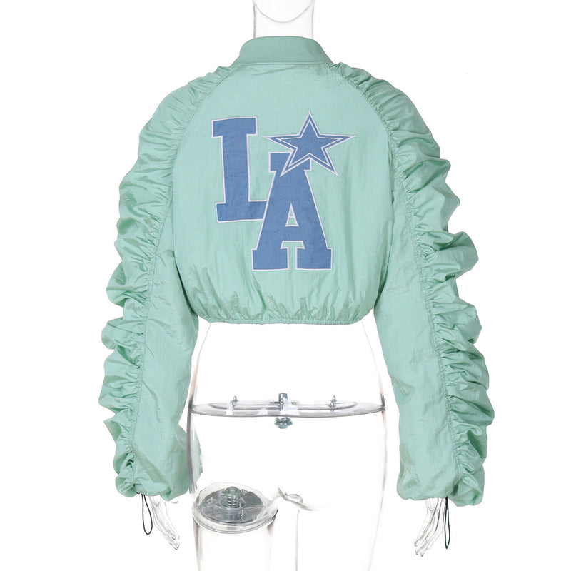 Stylish Letter Print Coat BLG C4716984A