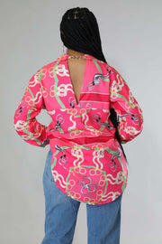 Long Sleeve Print Shirt GCYF 9333