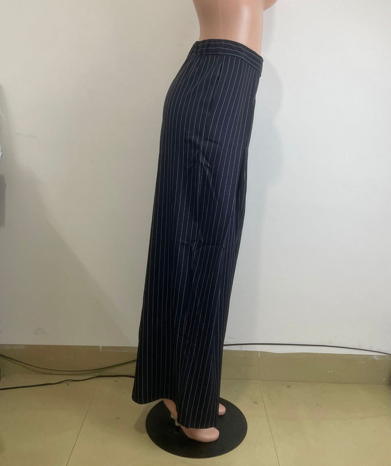 Solid Color High Waist Wide Leg Pants QODY 6074