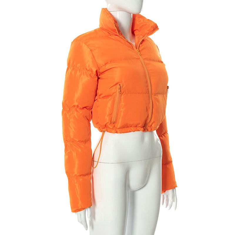 Solid Color Long Sleeve Warm Bread Coat GSZM A20504T