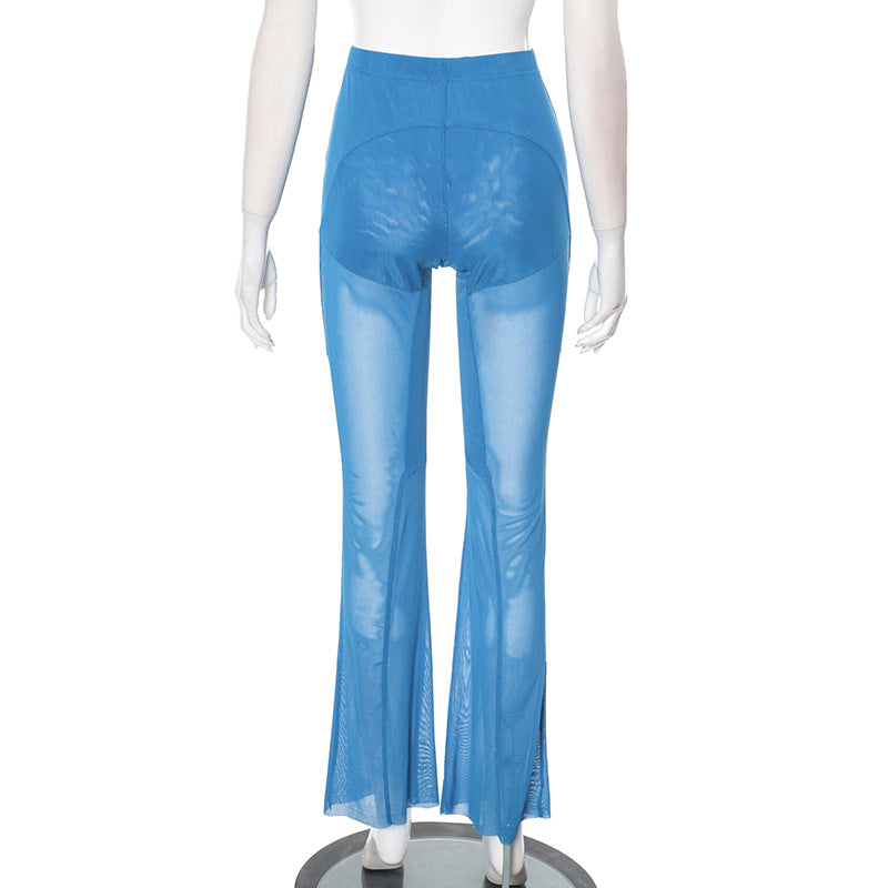 See Through Mesh Casual Pants GDSF D25PT098