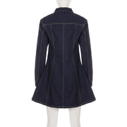 Single Breasted Long Sleeve Denim MIni Dress GPKJ MR42902