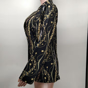 Casual Print Long Sleeve Blazer XMY 9393