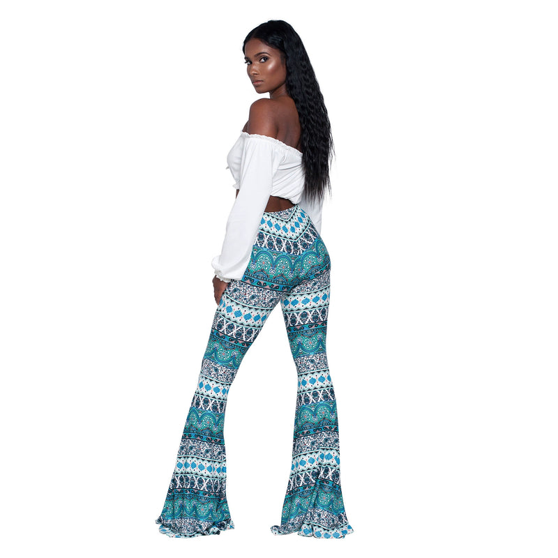 Print Casual Flare Pants GXYF 2192