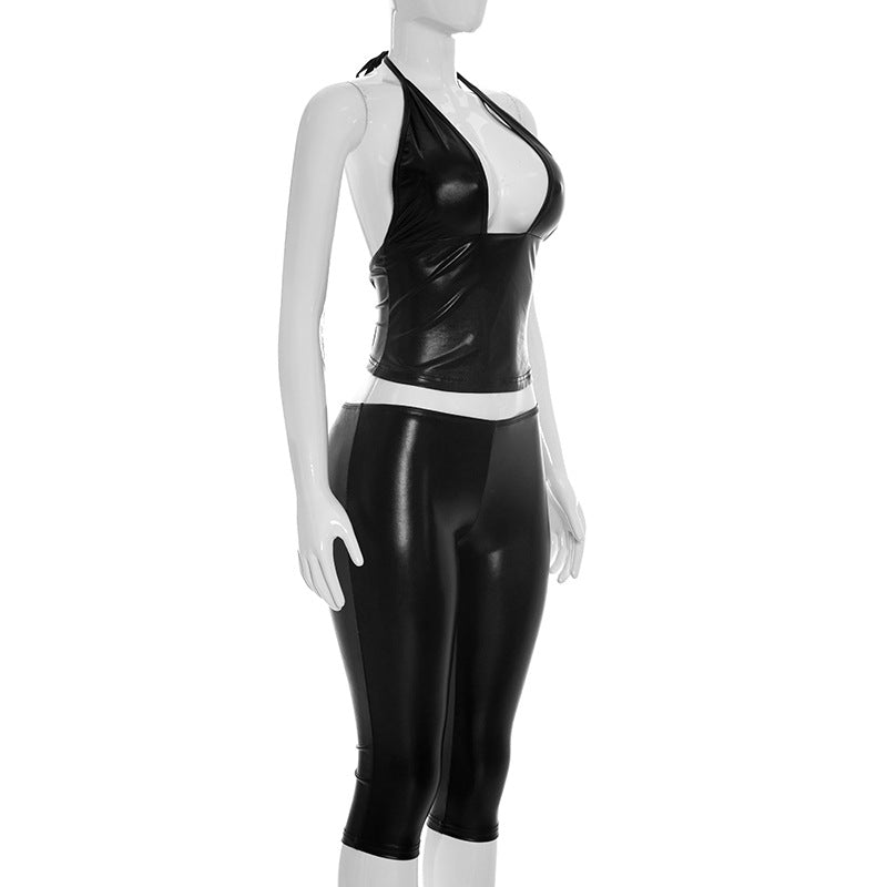 Halterneck Tie Up Tight Seventh Jumpsuit MXBF Y26ST239