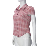 Short Sleeve Plaid Print Shirts GNZD 51713TBD