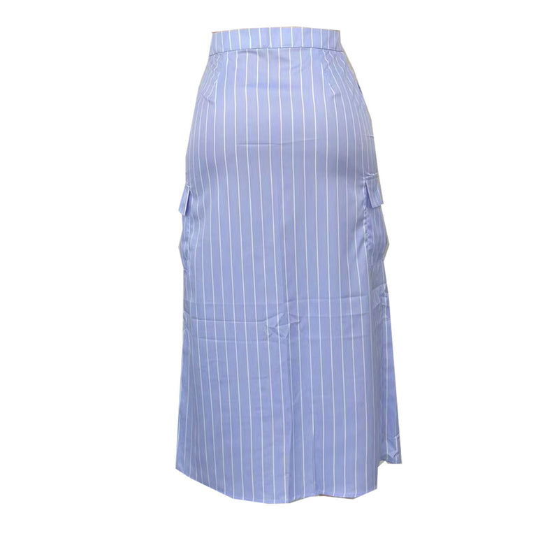 High waisted Striped Split Work Skirt BN 9445