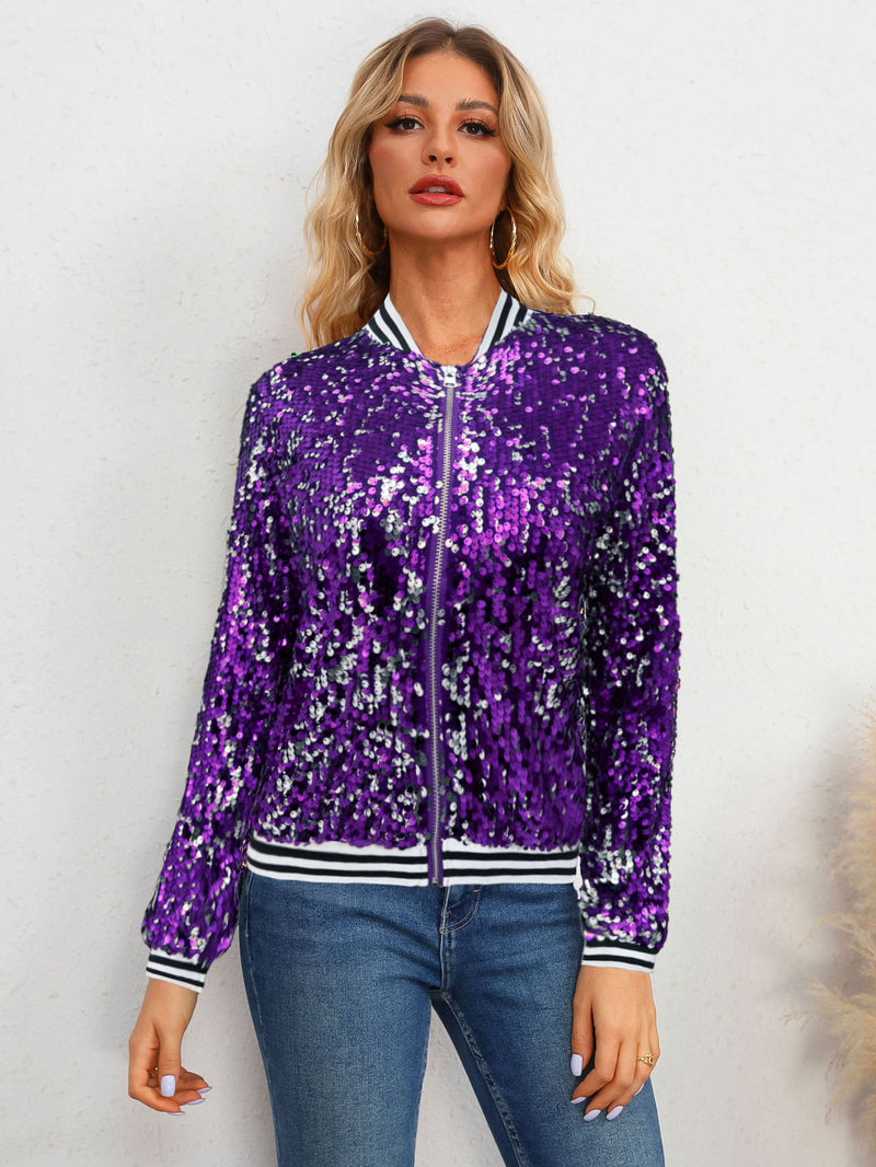 Sequin Long Sleeve Coats GYLY 9381