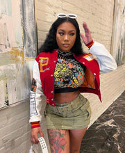 Thickened Embroidered Color Block Baseball Jacket CM 001