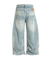 Plus Size Fashion Washed Straight Jeans GYLN 9572