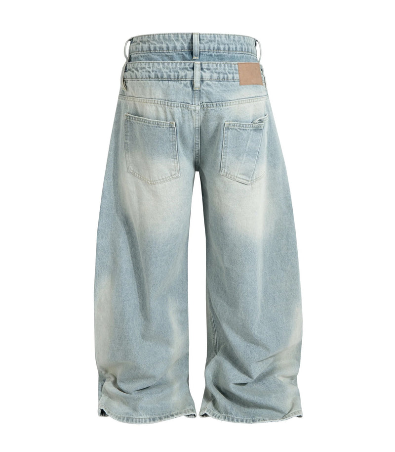 Plus Size Fashion Washed Straight Jeans GYLN 9572