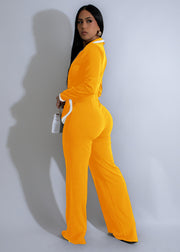 Color Block Tie Up Long Sleeve Jumpsuit SFY 2794