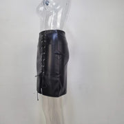 Fashion PU Leather Bandage Skirt GPBY 2177