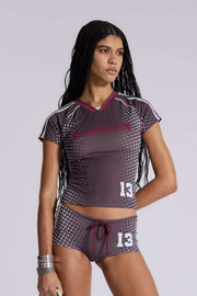 Sport Polka Dot Print Tankinis 2 Piece Swimsuit GNJF 2679