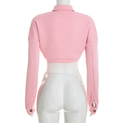 Lapel Long Sleeve Short Coats GDSF D26TP354
