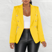 Solid Color Long Sleeve Blazer Coats AIL AL288