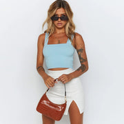 Sexy Solid Color Sleeveless Tank Tops YMYF 0893
