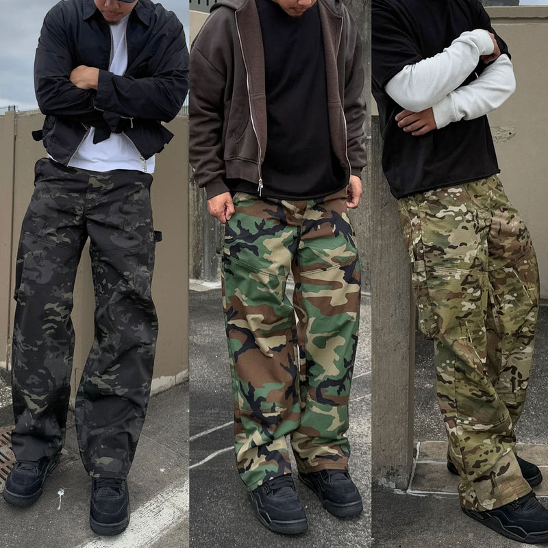 Camouflage Print Loose Jeans XCFF 14229