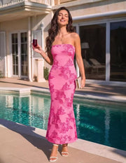 Embroidered Off Shoulder Evening Dress YMYF 9579