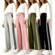 Plus Size Loose Stripe Patchwork Pants YIM 6671