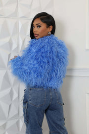 Solid Color Long Sleeve Plush Coat GXHF M81016