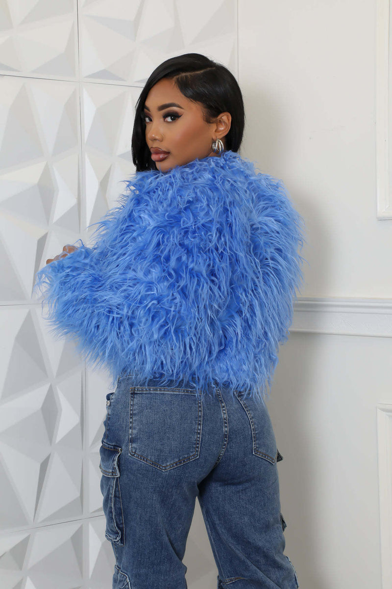 Solid Color Long Sleeve Plush Coat GXHF M81016