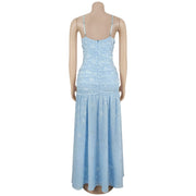 Floral Print Sling Maxi Dress BY 7749
