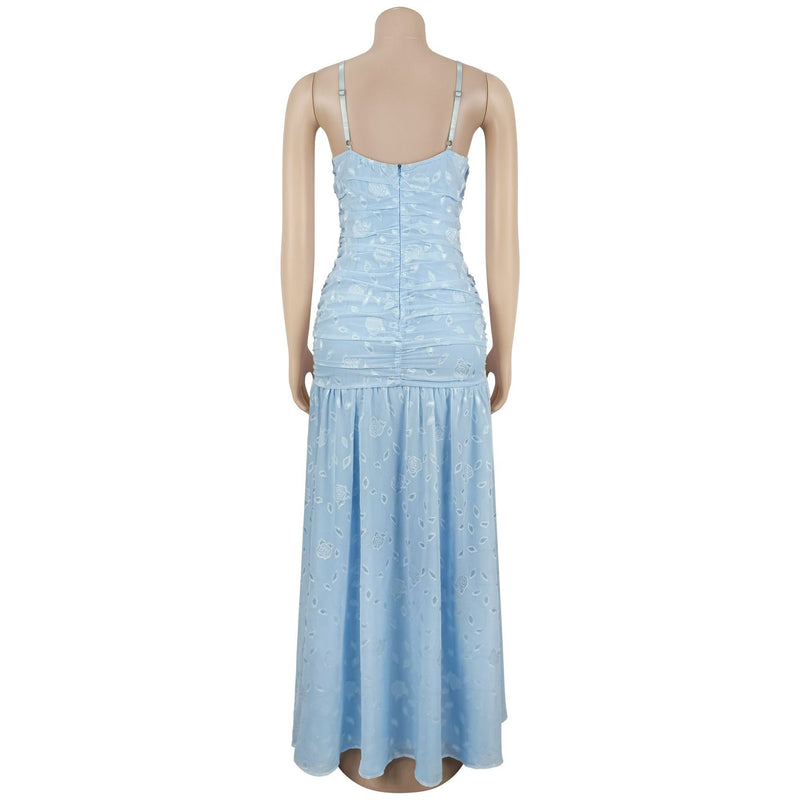 Floral Print Sling Maxi Dress BY 7749
