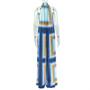 Print Sleeveless Backless Loose Jumpsuit GJYO JP006372