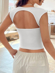 Solid Color Sleeveless Backless Vest GYSQ CVDL2780