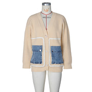 Long Sleeve V Neck Single breasted Sweater ZSD 0338
