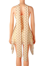 Polka Dot Print Backless Sling Mini Dress GXIY K26L2640