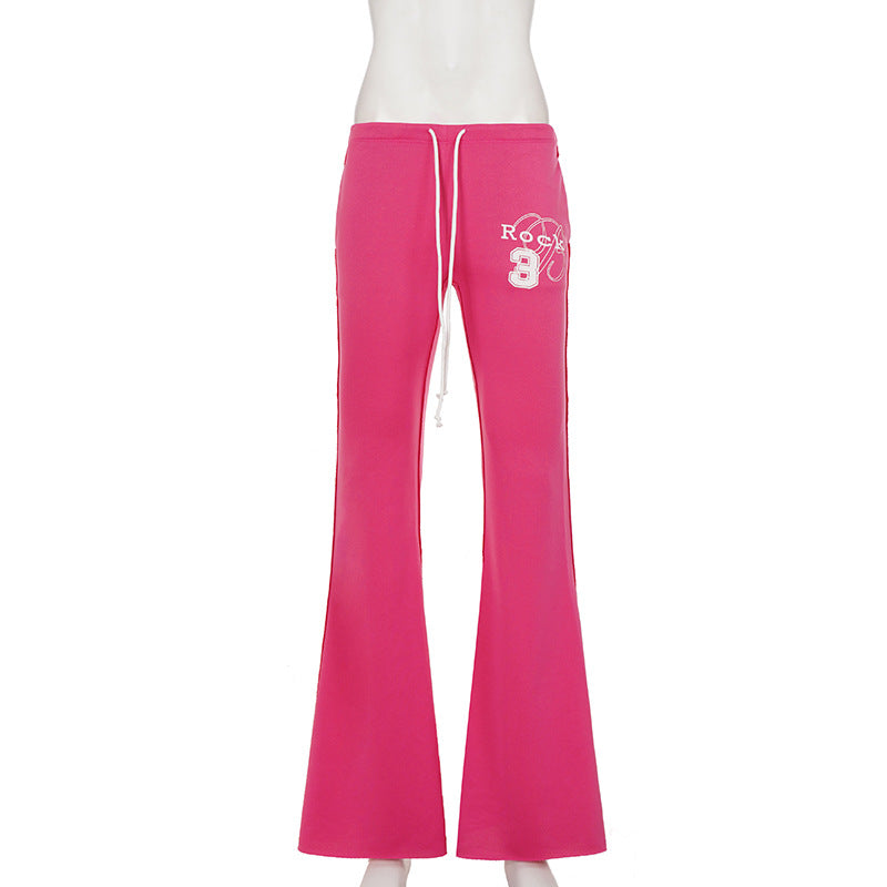 Letter Print Drawstring Sport Pants GPKJ MR49453