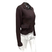 Double breasted Lapel Collar Knit Cardigan Coats GQNF Y00269CM