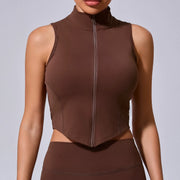 Sleeveless Zipper Yoga Vest Coats GQSA 62040