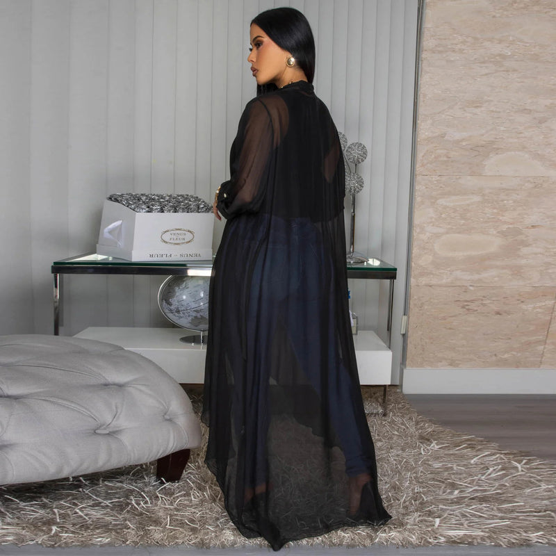 Chiffon Long Cardigan Sun Protection Jacket YF 10834