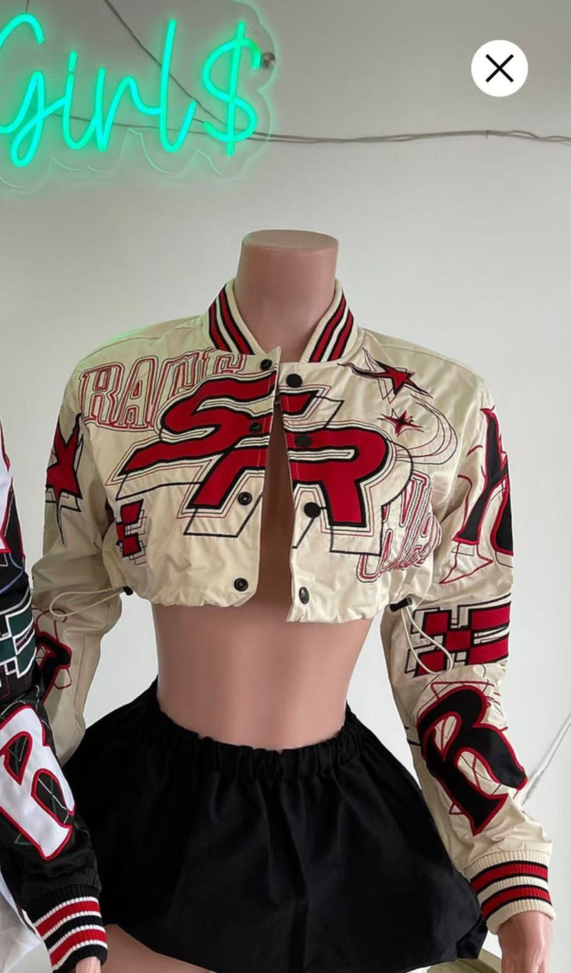 Fashion Short Long Sleeve Single Breasted Baseball Coat GFCF 1295