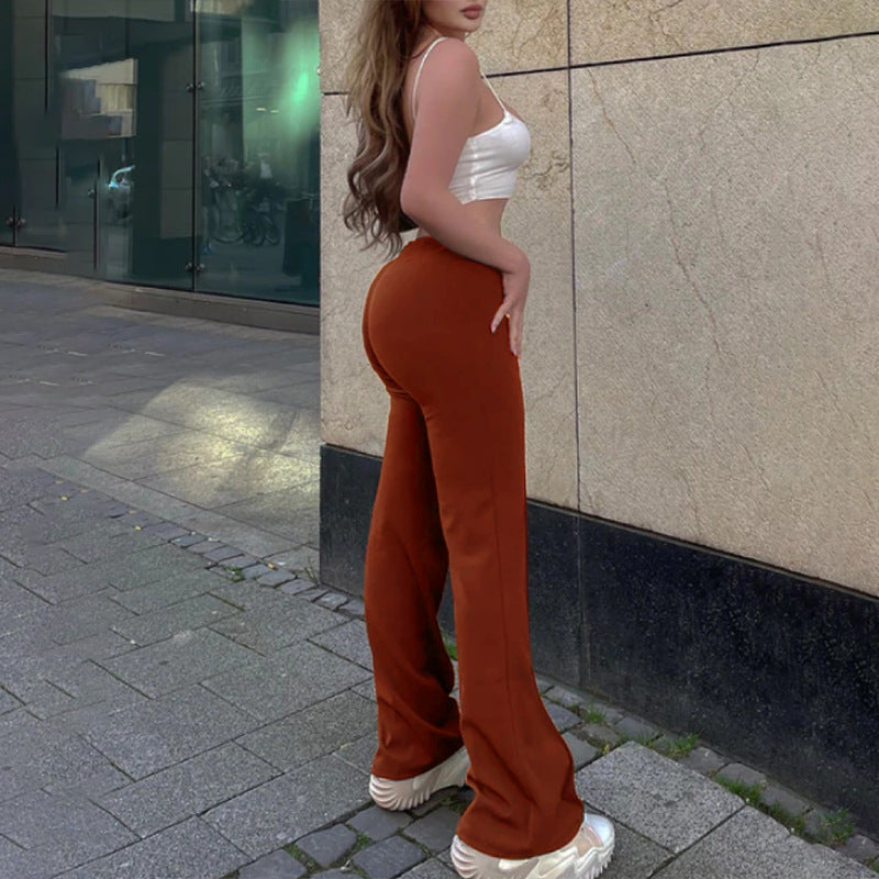 Casual Loose Solid Wide Leg Pants GHYX 027